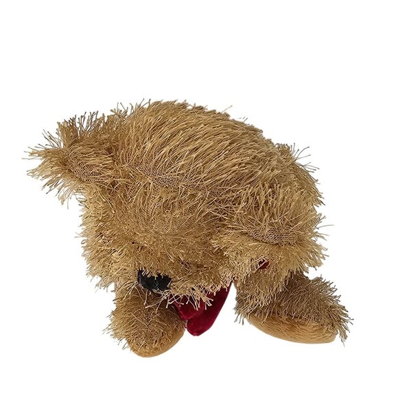 VTG Plush Teddy Bear Red Velvet Bow Cute Soft Kids Baby Gift Toy Birthday - Picture 9 of 13